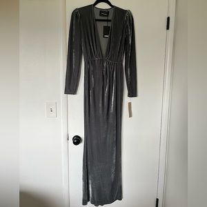 Reformation Long Velvet Dress NWT